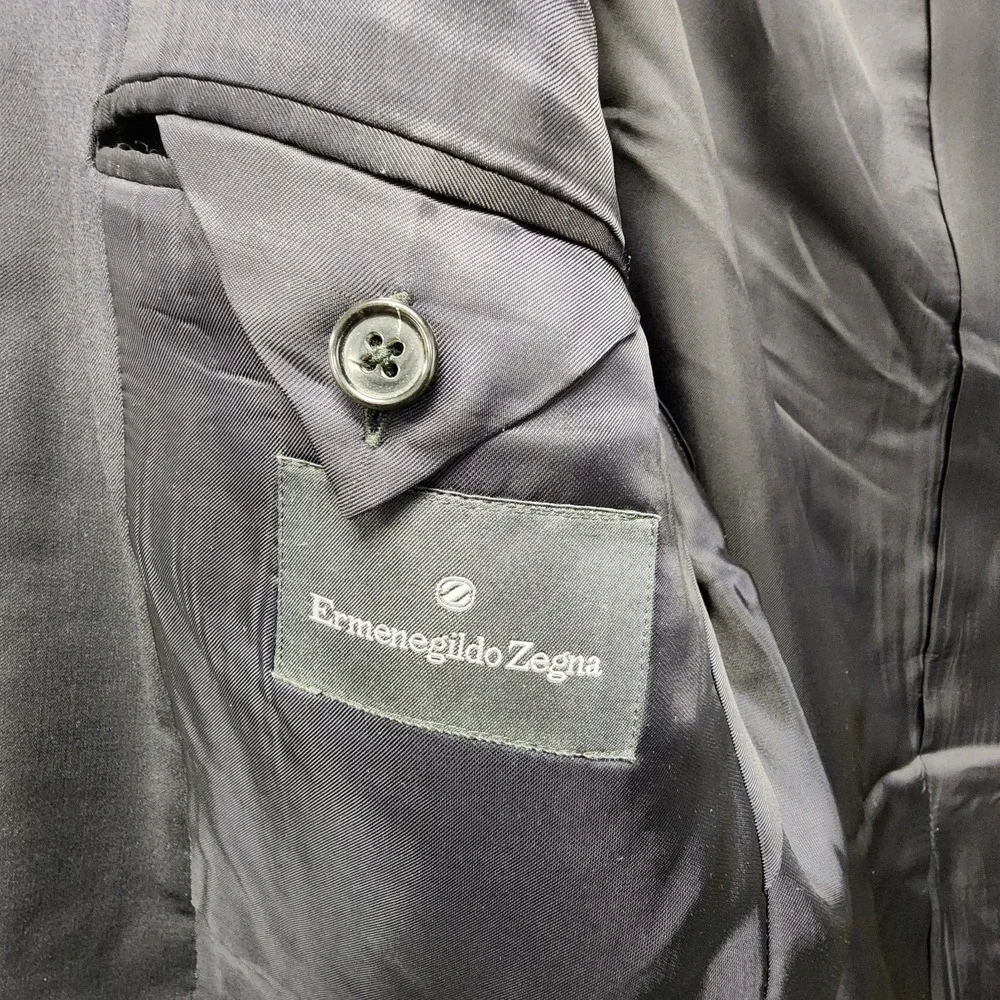Ermenegildo Zegna Blazer Mens EU 50R (US 40R) Dark Blue Wool Made in Switzerland